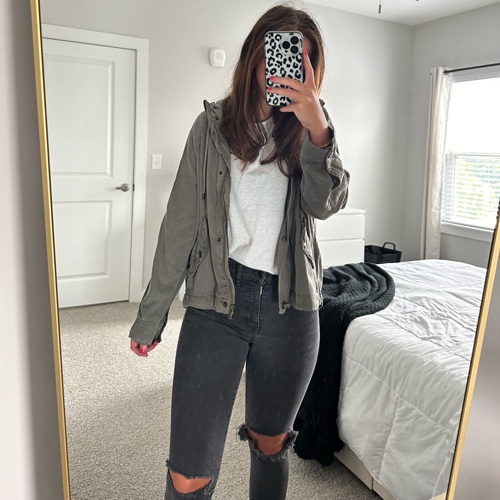 American Eagle Green Cargo Jacket - image 3